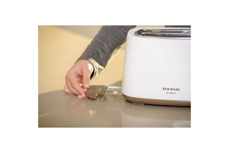 Brødrister Taurus Mytoast II 2 Spalter Hvit - Sølv - Husholdning - Matlaging & Baking - Kjøkkenutstyr