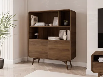 Corvan Bokhylle 108 cm i Valnøtt - Brun - Oppbevaring - Hyller - Bokhylle
