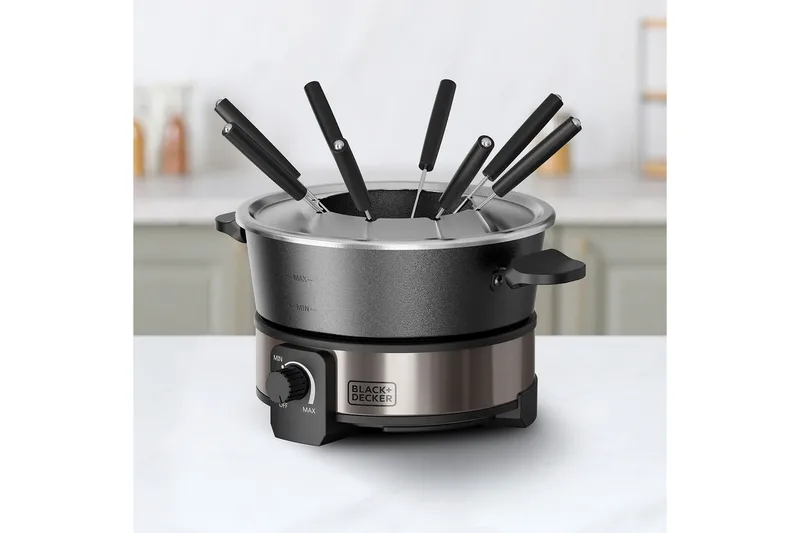 Fonduegryte Black+Decker 2L - Sølv - Husholdning - Matlaging & Baking - Gryter & kasseroller - Fonduegryter