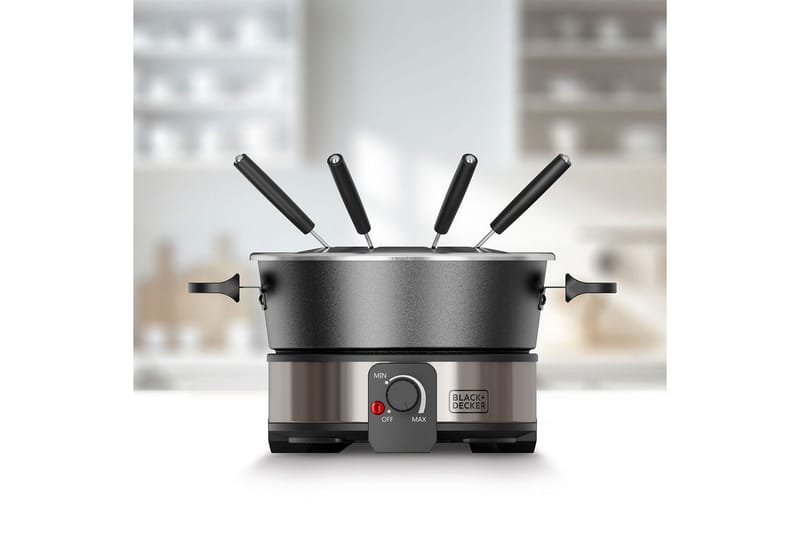 Fonduegryte Black+Decker 2L - Sølv - Husholdning - Matlaging & Baking - Gryter & kasseroller - Fonduegryter