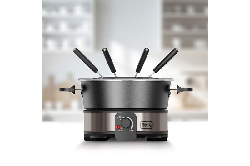 Fonduegryte Black+Decker 2L - Sølv - Husholdning - Matlaging & Baking - Gryter & kasseroller - Fonduegryter
