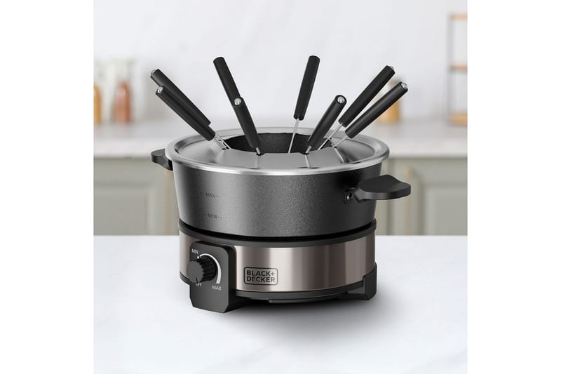 Fonduegryte Black+Decker 2L - Sølv - Husholdning - Matlaging & Baking - Gryter & kasseroller - Fonduegryter