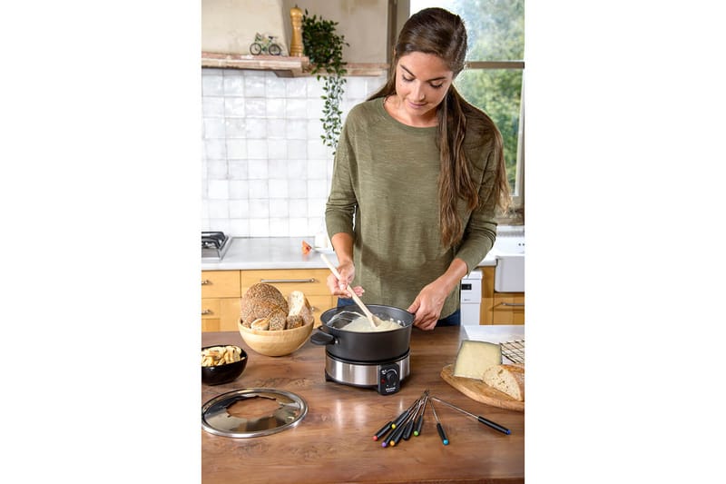 Fonduegryte Taurus 1000W - Svart||Sølv - Husholdning - Matlaging & Baking - Gryter & kasseroller - Fonduegryter