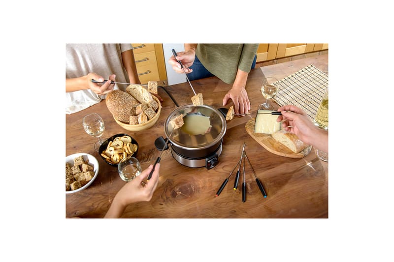 Fonduegryte Taurus 1000W - Svart||Sølv - Husholdning - Matlaging & Baking - Gryter & kasseroller - Fonduegryter