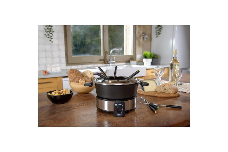 Fonduegryte Taurus 1000W - Svart||Sølv - Husholdning - Matlaging & Baking - Gryter & kasseroller - Fonduegryter