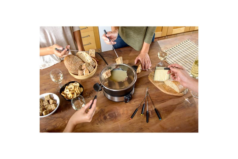 Fonduegryte Taurus 1000W - Svart||Sølv - Husholdning - Matlaging & Baking - Gryter & kasseroller - Fonduegryter