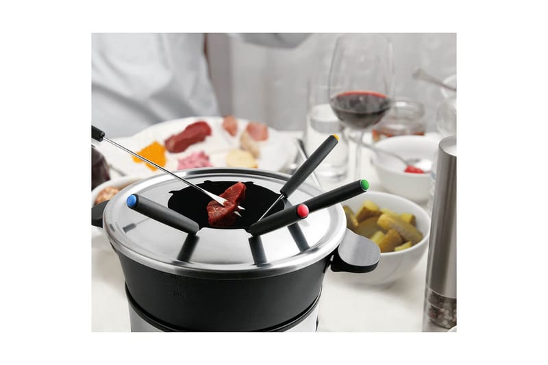 Fonduegryte Taurus 1000W - Svart||Sølv - Husholdning - Matlaging & Baking - Gryter & kasseroller - Fonduegryter