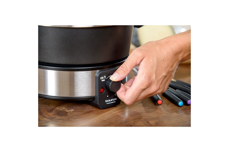 Fonduegryte Taurus 1000W - Svart||Sølv - Husholdning - Matlaging & Baking - Gryter & kasseroller - Fonduegryter