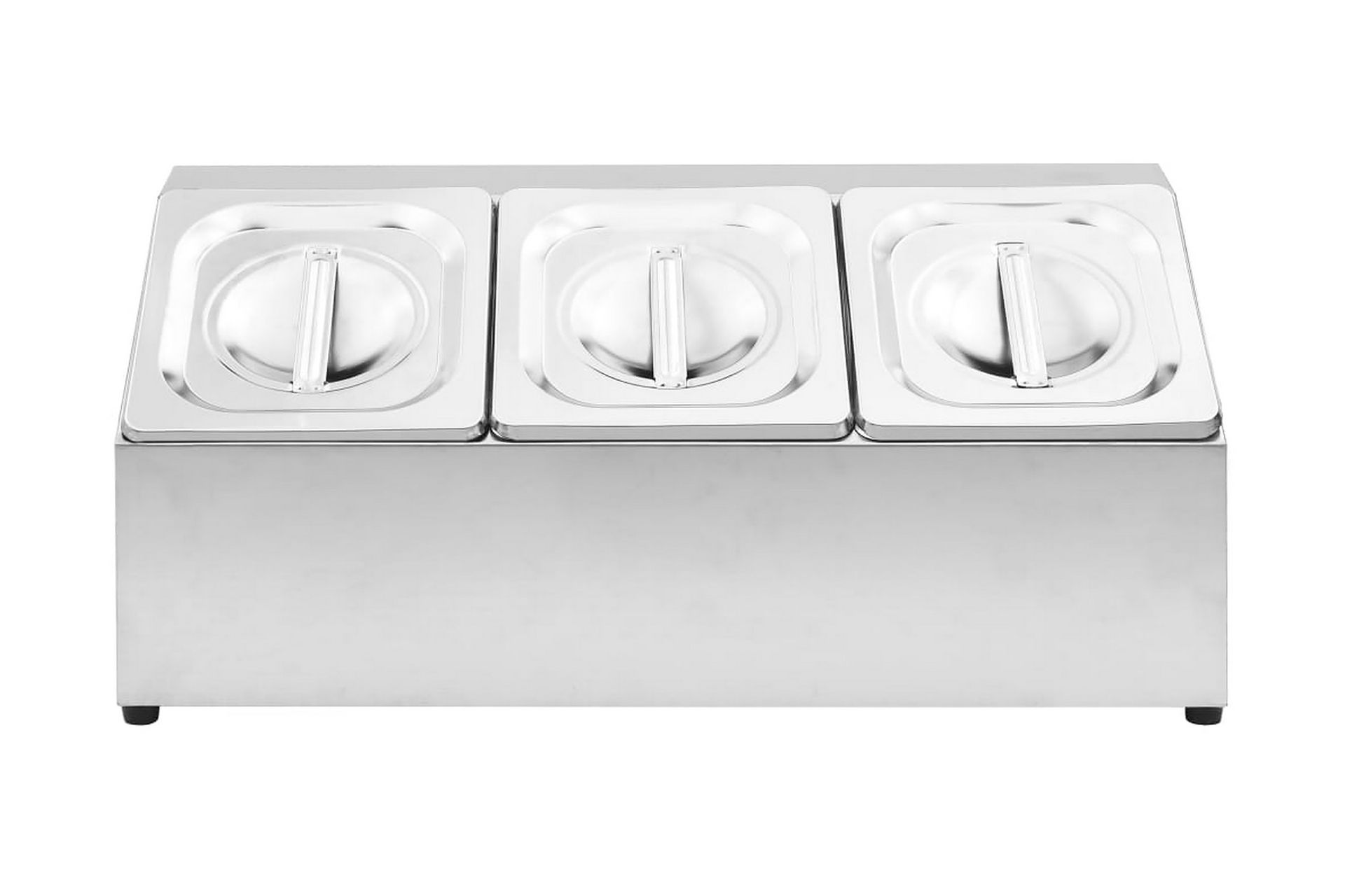 GN-beholder med 3 GN 1/6 beholdere rustfritt stål - Husholdning - Matlaging & Baking - Gryter & kasseroller