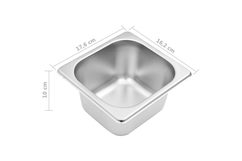 GN-beholder med 5 GN 1/6 beholdere rustfritt stål - Husholdning - Matlaging & Baking - Gryter & kasseroller