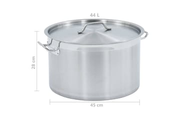 Gryte 44 L 45x28 cm rustfritt stål - Husholdning - Matlaging & Baking - Gryter & kasseroller
