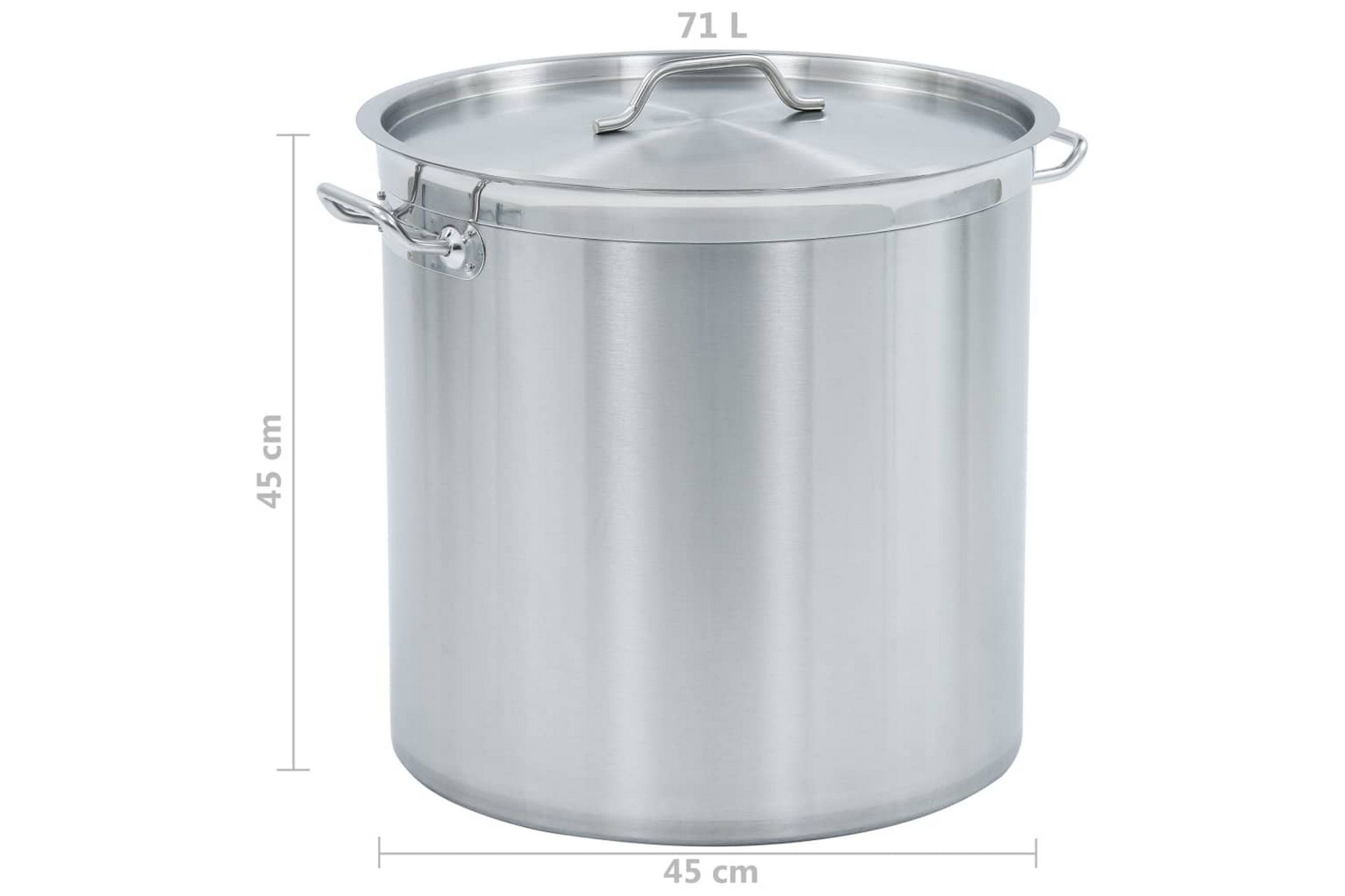 Gryte 71 L 45x45 cm rustfritt stål - Husholdning - Matlaging & Baking - Gryter & kasseroller