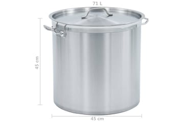 Gryte 71 L 45x45 cm rustfritt stål - Husholdning - Matlaging & Baking - Gryter & kasseroller
