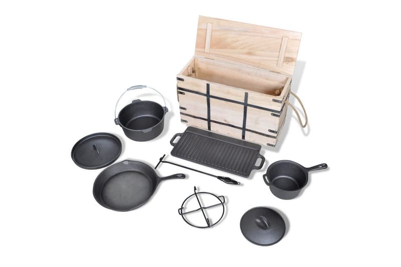 Jerngryte (9 stk sett) - Husholdning - Matlaging & Baking - Gryter & kasseroller