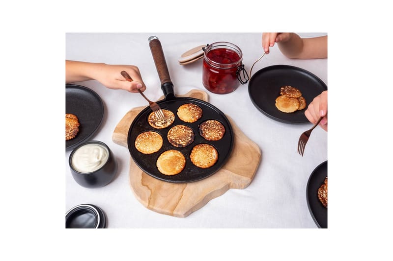 Pannekakepanne Maku Støpejern 7 Kopper Svart - Husholdning - Matlaging & Baking - Gryter & kasseroller - Pannekake & lappejern