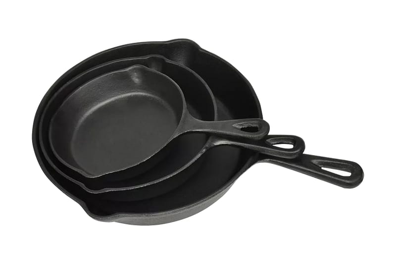 Gryte- og pannesett (3stk) - Svart - Husholdning - Matlaging & Baking - Gryter & kasseroller - Stekepanne