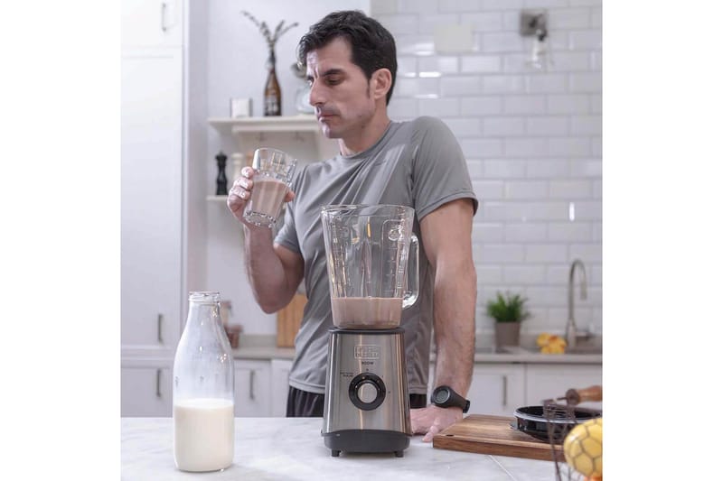 Blender Black+Decker 800W 1,5L Børstet Stål - Grå - Husholdning - Matlaging & Baking - Kjøkkenutstyr