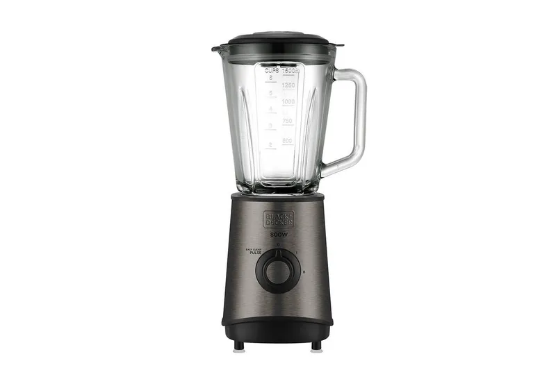 Blender Black+Decker 800W 1,5L Børstet Stål, Grå