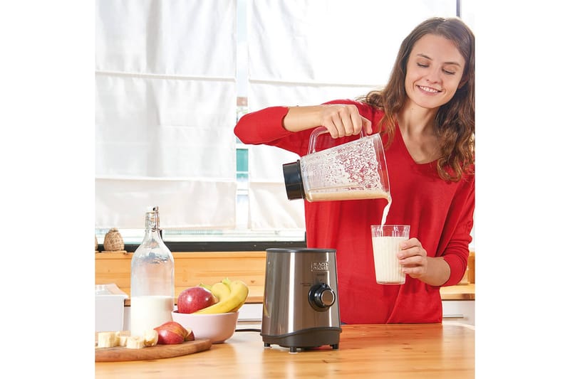 Blender Black+Decker 800W 1,5L Børstet Stål - Grå - Husholdning - Matlaging & Baking - Kjøkkenutstyr