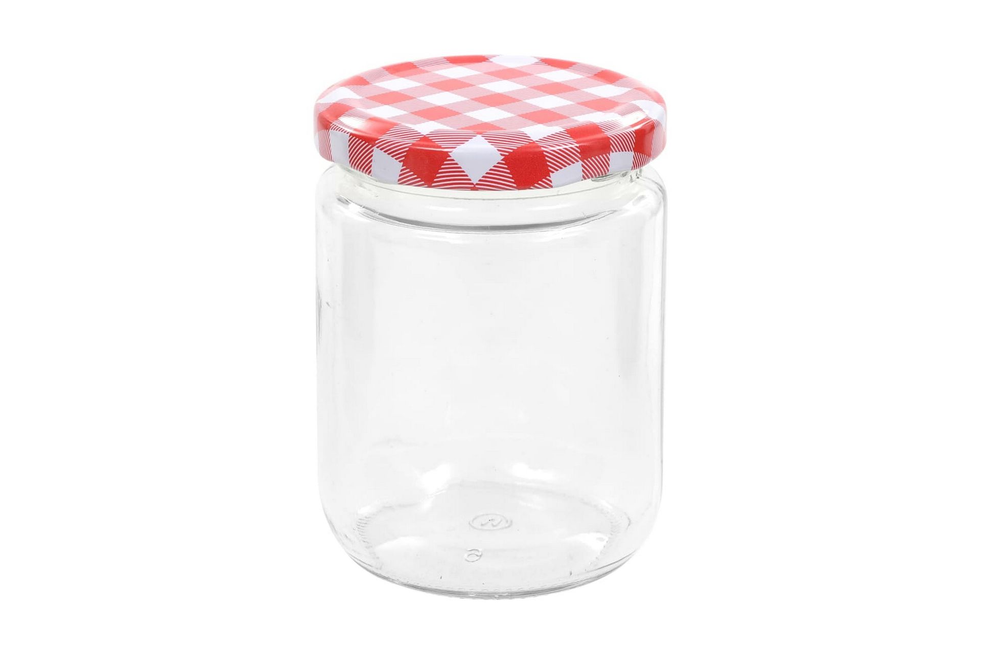 Syltetøyglass med hvite og røde lokk 48 stk 230 ml - Husholdning - Matlaging & Baking - Kjøkkenutstyr - Bokser & syltetøyglass