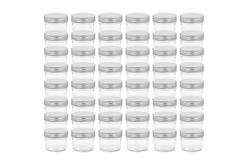 Syltetøyglass med sølve lokk 48 stk 110 ml - Husholdning - Matlaging & Baking - Kjøkkenutstyr - Bokser & syltetøyglass