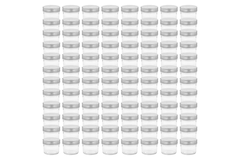 Syltetøyglass med sølve lokk 96 stk 110 ml - Husholdning - Matlaging & Baking - Kjøkkenutstyr - Bokser & syltetøyglass