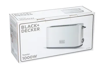 Brødrister Black+Decker 1000W Hvit - Hvit - Husholdning - Matlaging & Baking - Kjøkkenutstyr