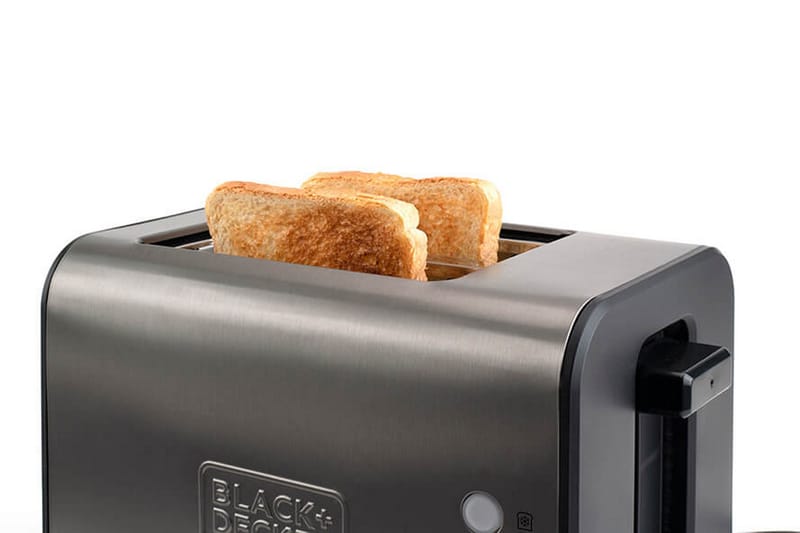 Brødrister Black+Decker 2 Rom børstet stål - Grå - Husholdning - Matlaging & Baking - Kjøkkenutstyr