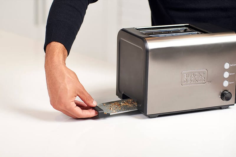 Brødrister Black+Decker 2 Rom børstet stål - Grå - Husholdning - Matlaging & Baking - Kjøkkenutstyr