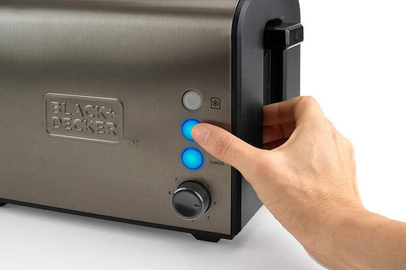 Brødrister Black+Decker 2 Rom børstet stål - Grå - Husholdning - Matlaging & Baking - Kjøkkenutstyr