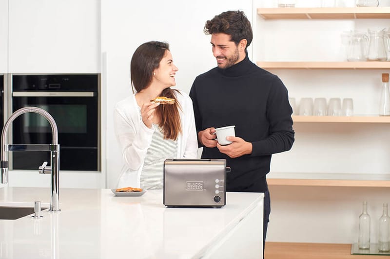 Brødrister Black+Decker 2 Rom børstet stål - Grå - Husholdning - Matlaging & Baking - Kjøkkenutstyr