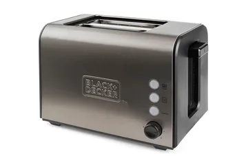 Brødrister Black+Decker 2 Rom børstet stål - Grå - Husholdning - Matlaging & Baking - Kjøkkenutstyr