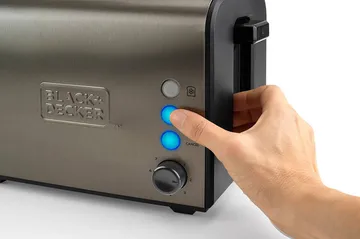 Brødrister Black+Decker 2 Rom børstet stål - Grå - Husholdning - Matlaging & Baking - Kjøkkenutstyr