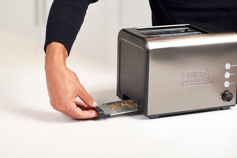 Brødrister Black+Decker 2 Rom børstet stål - Grå - Husholdning - Matlaging & Baking - Kjøkkenutstyr