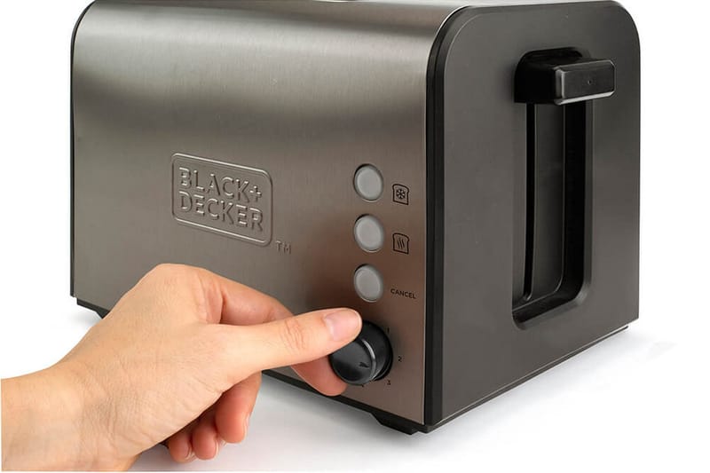 Brødrister Black+Decker 2 Rom børstet stål - Grå - Husholdning - Matlaging & Baking - Kjøkkenutstyr