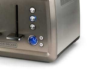 Brødrister Black+Decker 4 spor 1960W børstet stål - Grå - Husholdning - Matlaging & Baking - Kjøkkenutstyr
