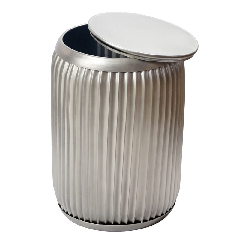 Carvik rundt sidebord i metall med avtakbar bordplate - sølv - Husholdning - Matlaging & Baking - Kjøkkenutstyr - Bokser & syltetøyglass