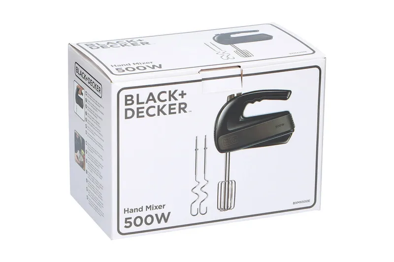 Elektrisk håndmikser Black+Decker 500W - Svart - Husholdning - Matlaging & Baking - Kjøkkenutstyr