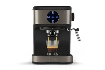 Espressomaskin Black+Decker 20 bar - Grå - Husholdning - Matlaging & Baking - Kjøkkenutstyr