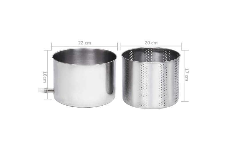 Frukt- og vinpresse rustfritt stål 6 L - Husholdning - Matlaging & Baking - Kjøkkenutstyr
