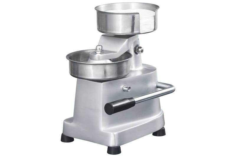 Hamburgerpresse med 500 stk mellomleggspapir aluminium 10 cm - Silver - Husholdning - Matlaging & Baking - Kjøkkenutstyr