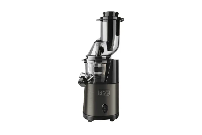 Juicepresse Black+Decker Slow Juicer BXJE200E Børstet Rustfritt Stål, Grå