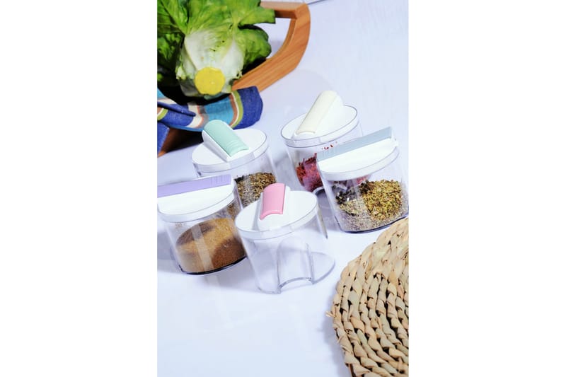 Krydderboks 5-pk - Hvit - Husholdning - Matlaging & Baking - Kjøkkenutstyr - Salt- og pepperkverner