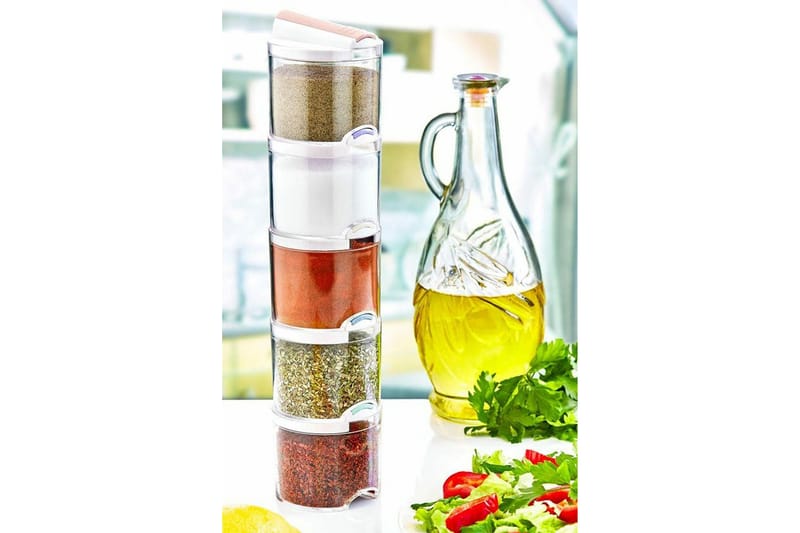 Krydderboks 5-pk - Hvit - Husholdning - Matlaging & Baking - Kjøkkenutstyr - Salt- og pepperkverner