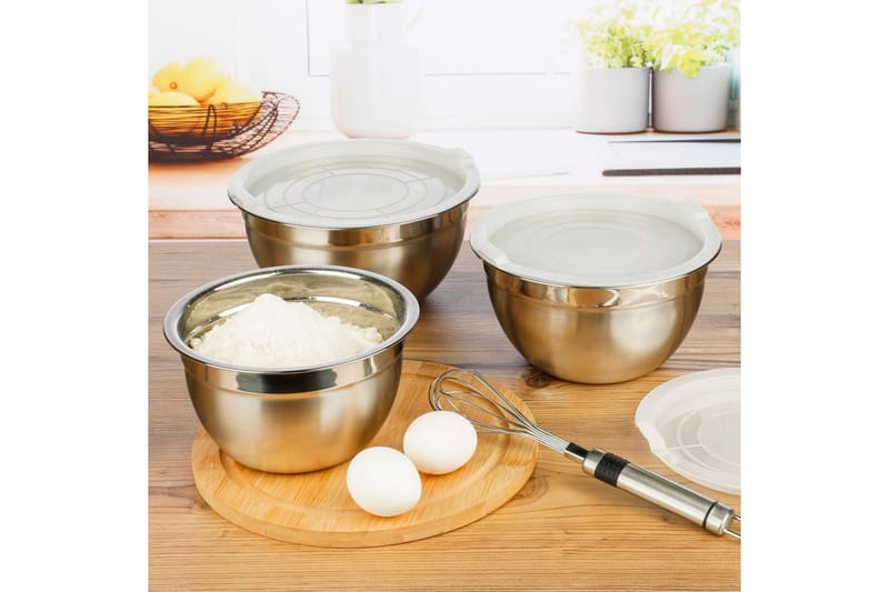 HI Skålsett sølv - Silver - Husholdning - Matlaging & Baking - Kjøkkenutstyr - Skåler & bakeskåler
