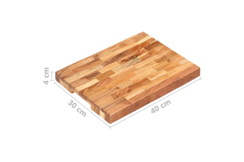 Skjærebrett 40x30x4 cm heltre akasie - Husholdning - Matlaging & Baking - Kjøkkenutstyr