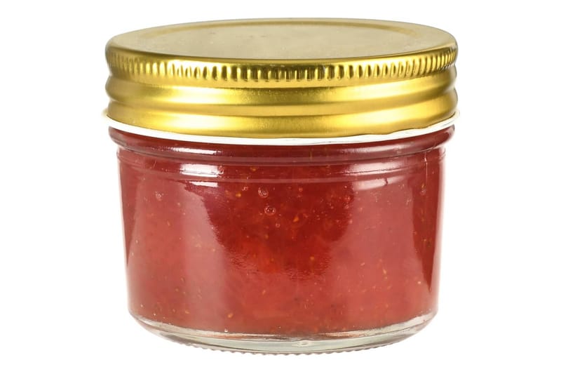 Syltetøyglass med gule lokk 24 stk 110 ml - Husholdning - Matlaging & Baking - Kjøkkenutstyr - Bokser & syltetøyglass