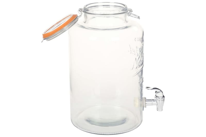 Vanndispenser XXL med kran gjennomsiktig 8 L glass - Gjennomsiktig - Husholdning - Matlaging & Baking - Kjøkkenutstyr - Øvrige kjøkkeredskap
