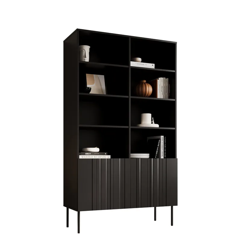Rynlin Bokhylle 101 cm i Tre, Svart