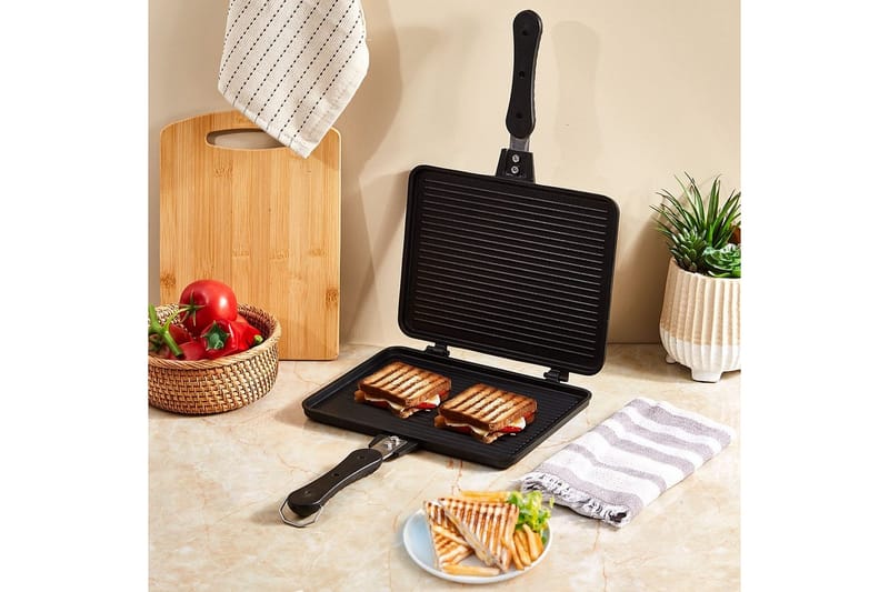 Sandwichmaker Ironfell Svart - Svart - Husholdning - Matlaging & Baking - Kjøkkenutstyr